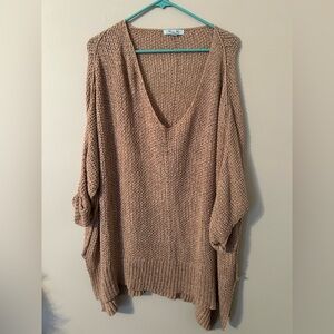 Cozy Tan Knit Sweater